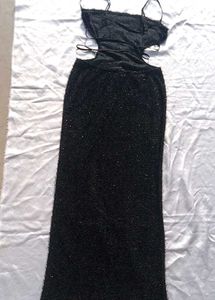Brand New(Newme)Low Back Glitter Hollow Long Dress