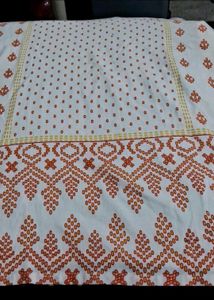 White Ethnic Print Sleeveless Top