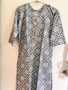 Gray Printed Kurti