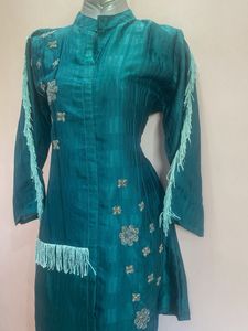 Teal Embellished Cord Set