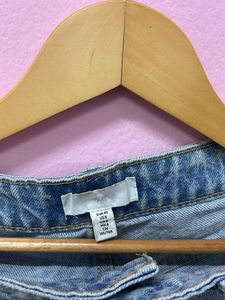 blue denim shorts