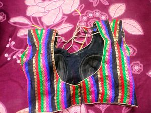 Multicolour padded Saree Blouse