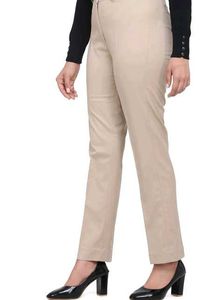 Beige Straight Leg Pants