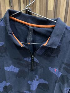 Stylish Camo Print Polo T-Shirt