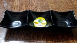 Melamine Leaf-Shaped Platter &amp; Chutney Plat
