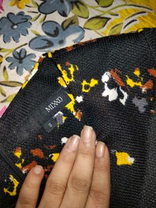 Floral Print Dress korean slimfit