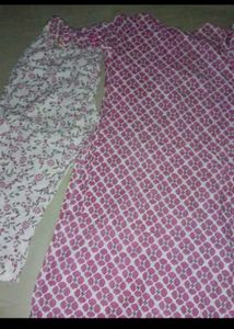 Floral Print Kurti Set