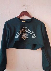 Cropped Graphic Sweatshirt