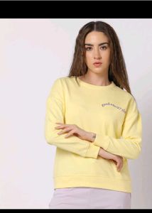 flash discount % Yellow 'Good Energy'Sweatshirt f