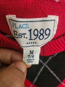 Red Argyle Sweater