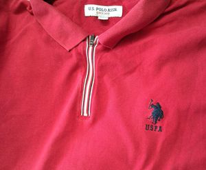 Red USPA Polo T-Shirt