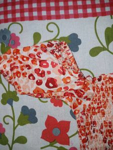 Orange Animal Print Smocked Top