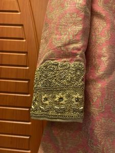 Elegant Sherwani - Pink &amp; Gold