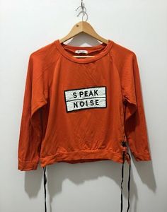 Orange Graphic Sweatshirt