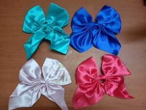 Satin Hair Bows - Set of 4