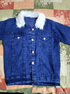 fur denim jacket