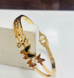 Anti tarnish Gold Butterfly Bangle/bracelates