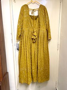 Embroidered A-Line Maxi Dress