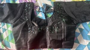 Not Used Embellished Black Blouse