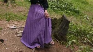 Pleated Lavender Skirt