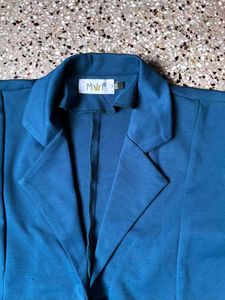 Teal oversized blazer