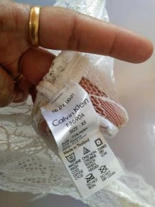 Calvin Klein White Lace Trim Panties