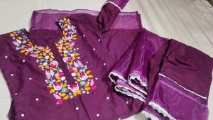 Embroidery Dupatta Set