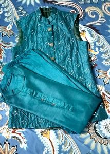 TEAL 3 PIECE KURTA SET