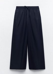 ZARA Women Navy Blue Trouser