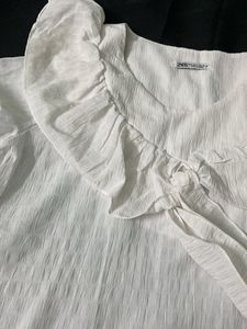 White Frill Top