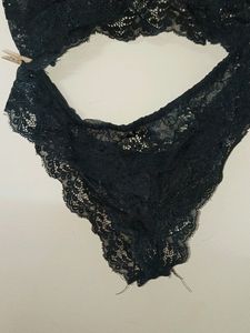 Black Net Bra And Panty