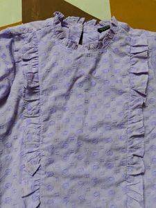 Lavender Ruffle Blouse
