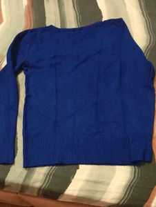 Blue Embellished Sweater