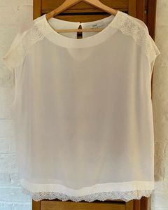 NEXT Ivory Sleeveless Blouse/Top with Lace
