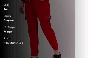 Red Cargo Joggers