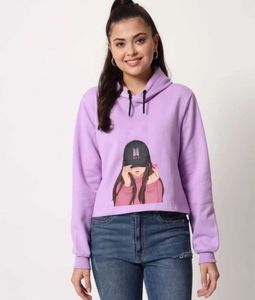 Crop Top With Hoodie