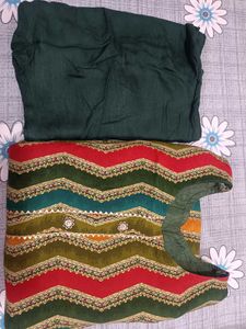 Colorful Zigzag Kurti Set