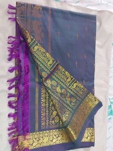 Elegant Blue Silk Saree