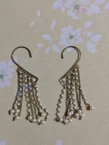 Pearl Dangle Earring Cuffs