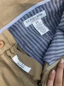 US Polo Men Khaki Colour Trousers
