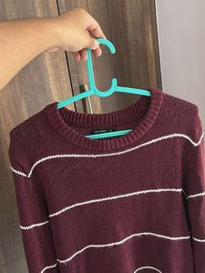 Striped Burgundy Sweater