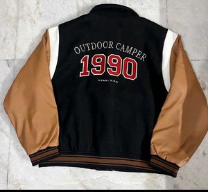 H&amp;M BLACK UNISEX VARSITY JACKET S