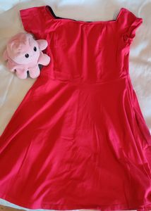 Faballey Solid Pink Dress