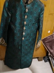 Elegant Teal Green Sherwani