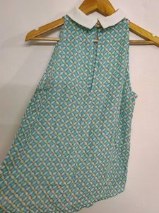 Promod Blue And White Top