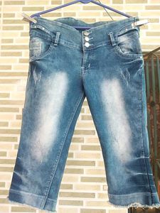 Denim Capri Pants