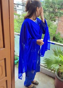 Today Trending Bow Suite Dupptta Kamiz Trouser