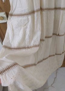 White Boho Embroidered Dress