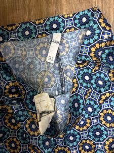 Patterned Flare Leg Pants
