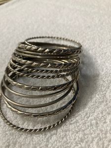 Silver Colour Metal Bangle